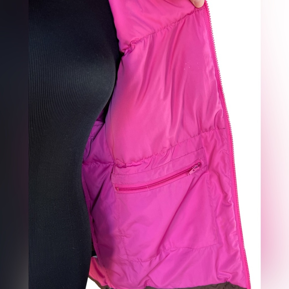 Browning Women’s Goose Down Puffer Jacket Brown Pink Full Zip Size XL - Picture 5 of 8